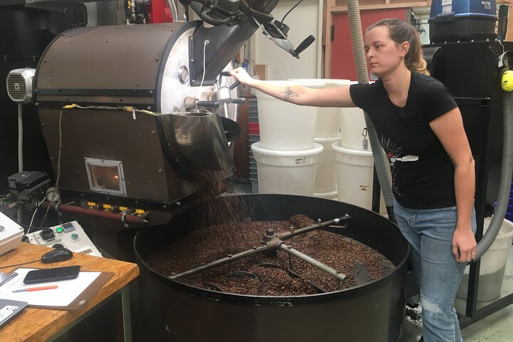 Coffee roasting at Ripe Coffee Roasters.